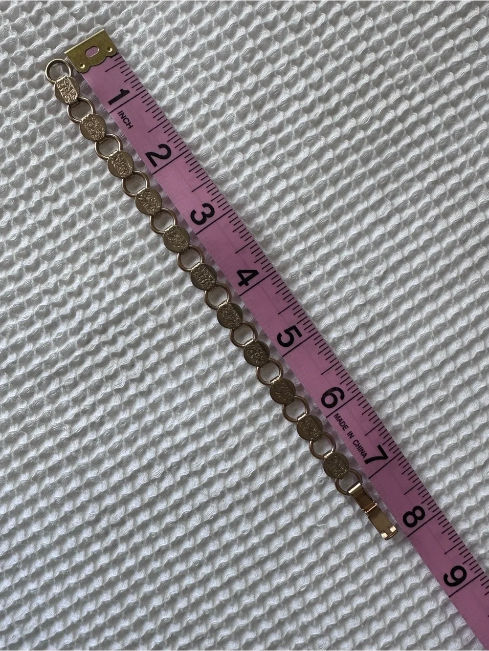 Sarah Coventry Silver-Tone Textured Disc Link Bracelet